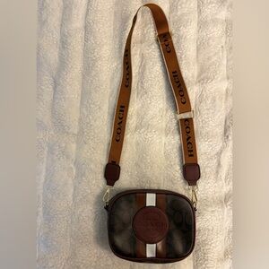 Brown and Tan Crossbody Bag